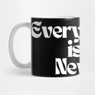 Every Day Is A New Start. Retro Vintage Motivational and Inspirational Saying. White Mug